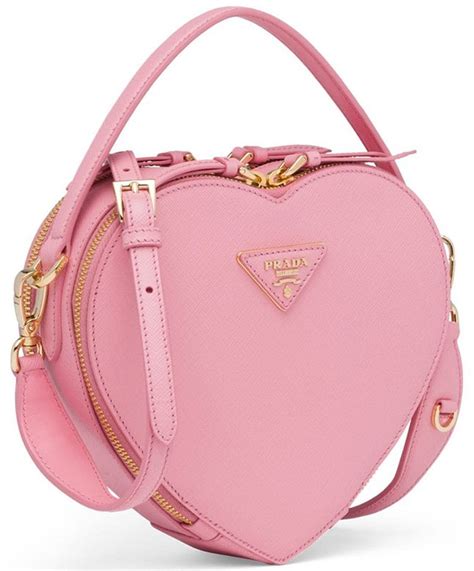 prada odette heart bag black|Prada odette heart saffiano.